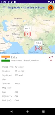 Earthquake Alert android App screenshot 0